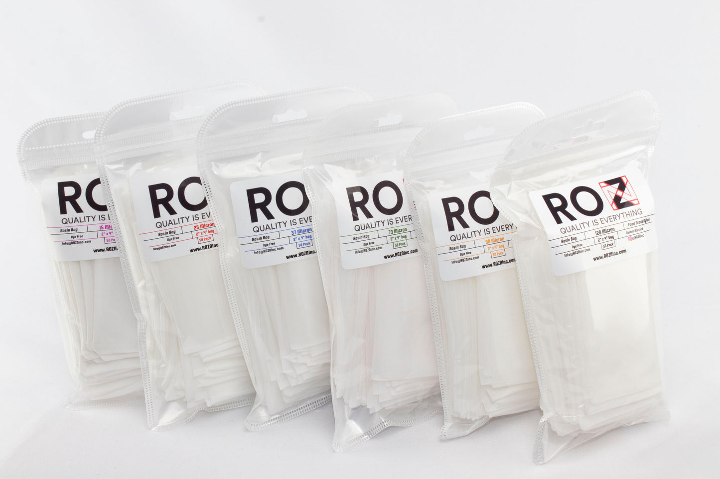 3" x 6" | Filter Bags | High-Quality Nylon Mesh | 25 Micron Size | ROZN Inc.