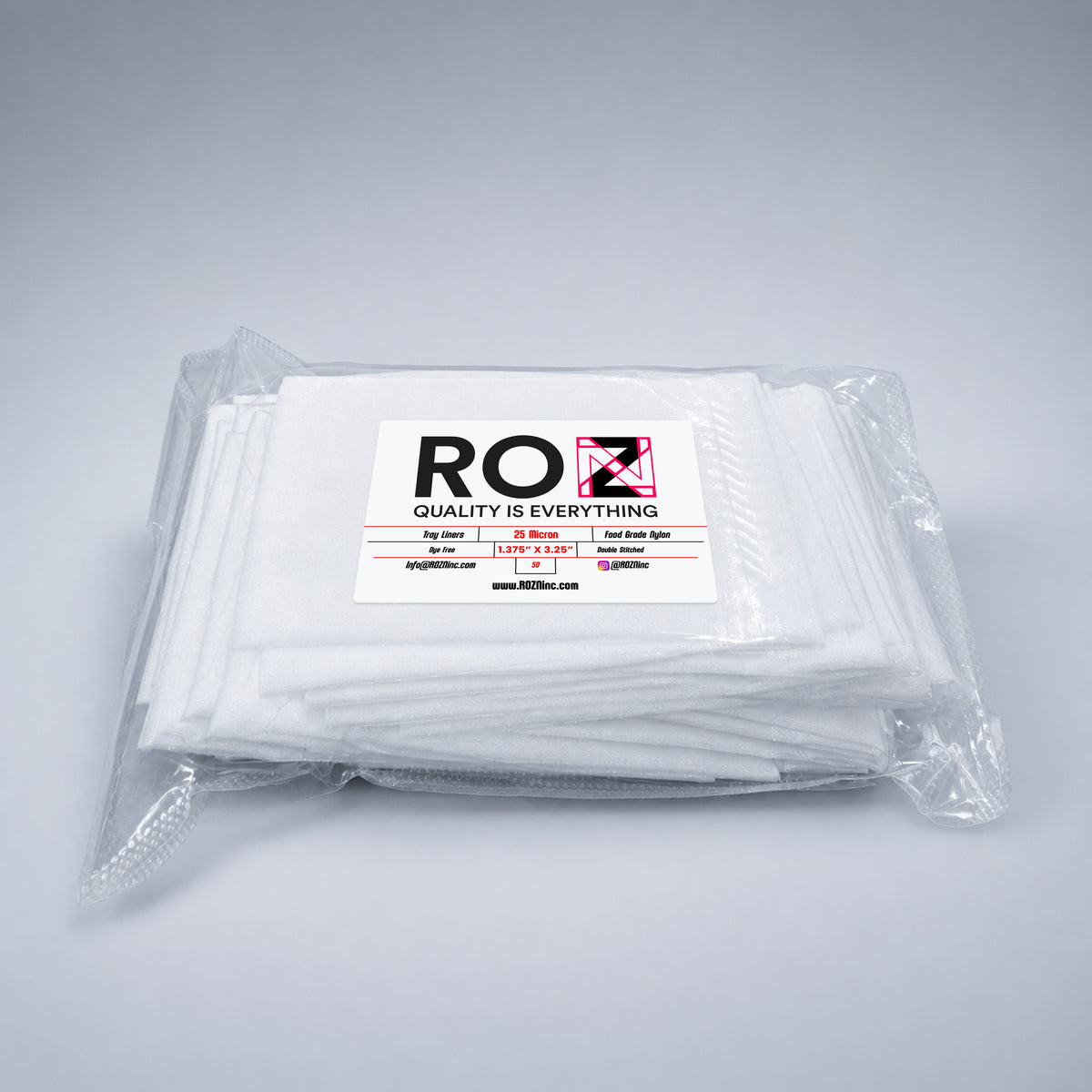 1.375" x 3.25" |  Filter Bags | High-Quality Nylon Mesh | 25, 37 Micron Size | ROZN Inc.