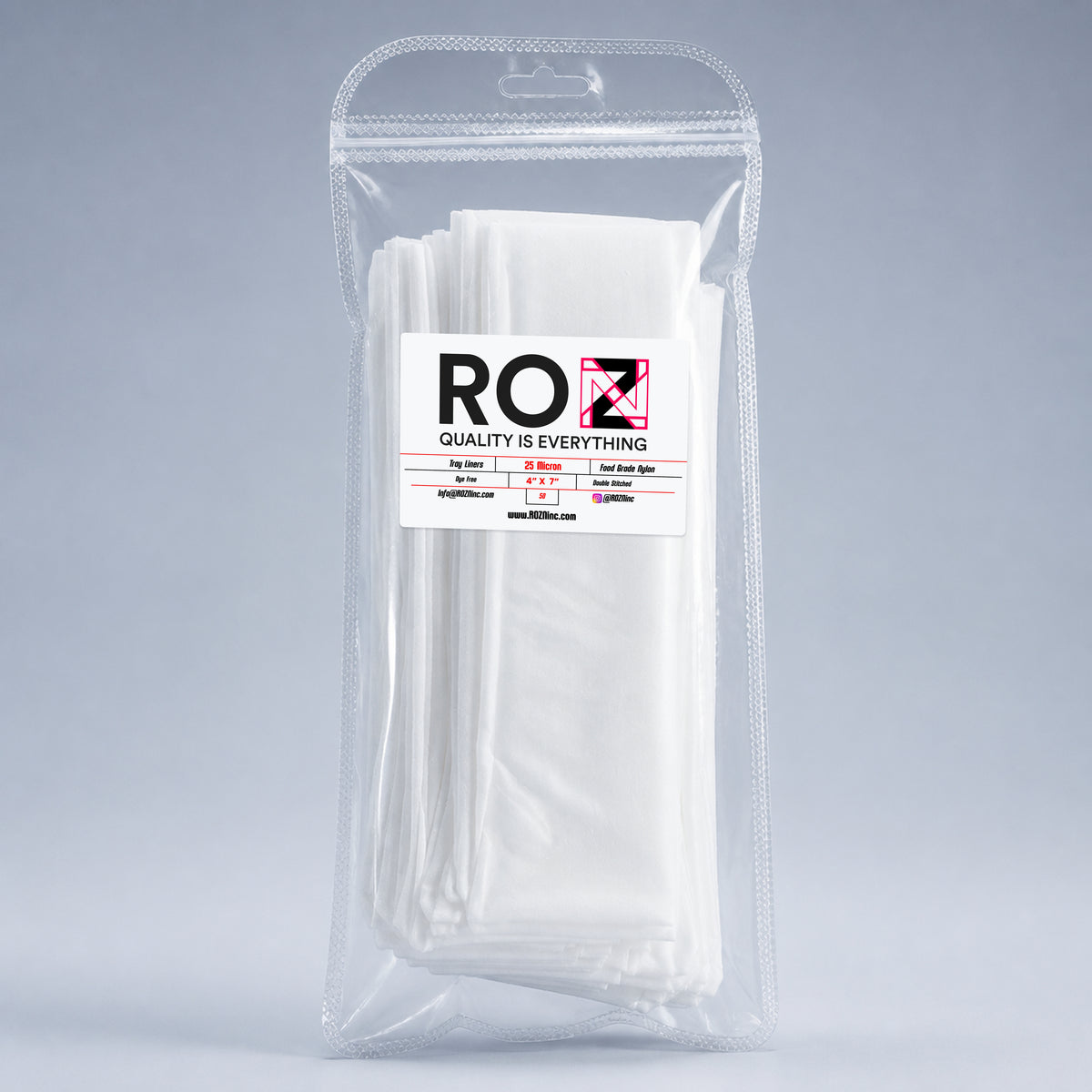 4" x 7" | Filter Bags | High-Quality Nylon Mesh | 25 Micron Size | ROZN Inc.