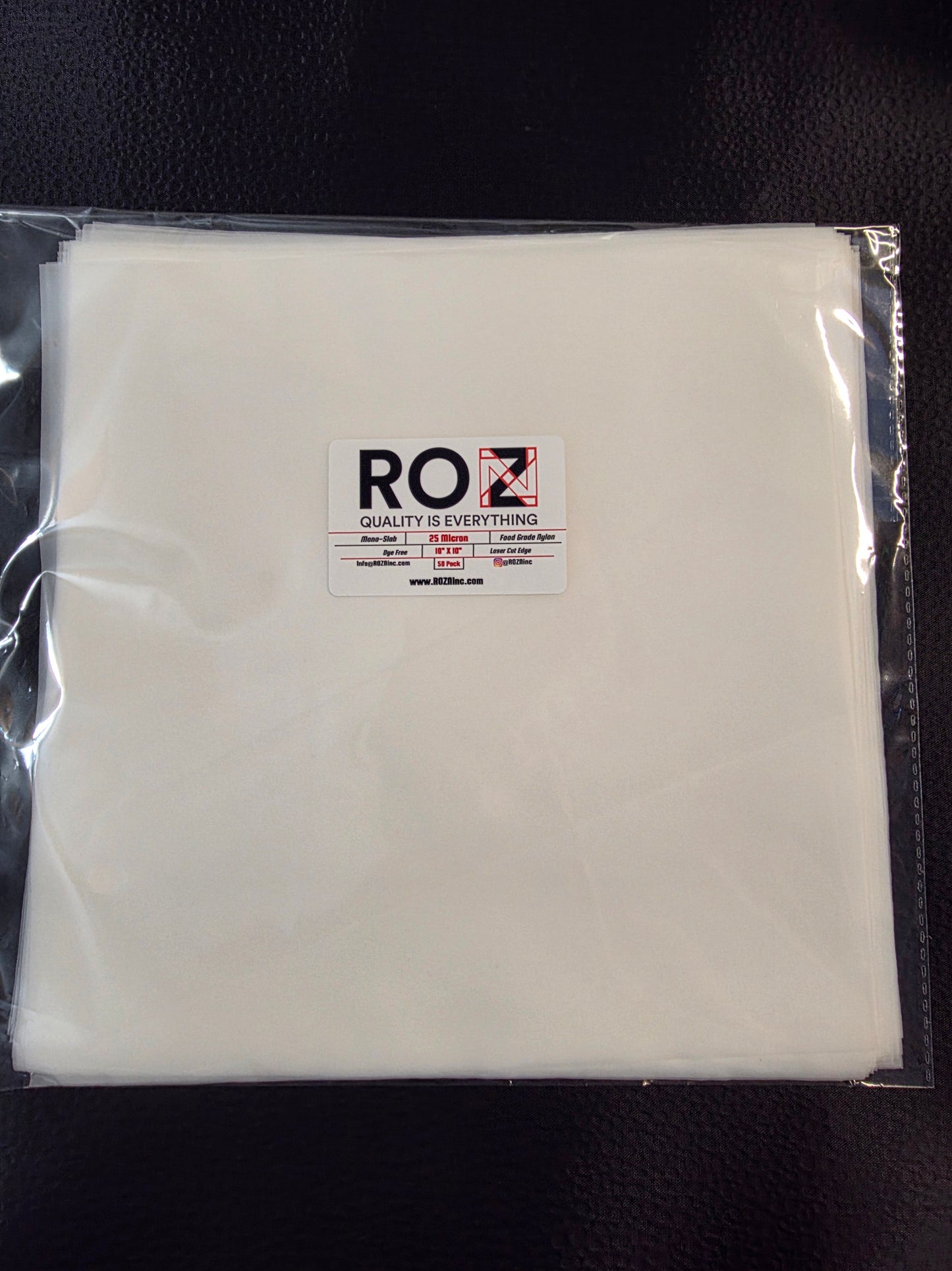 18" x 28" | FLAT SHEET | High-Quality Nylon Mesh | 5 Micron Size | ROZN Inc.