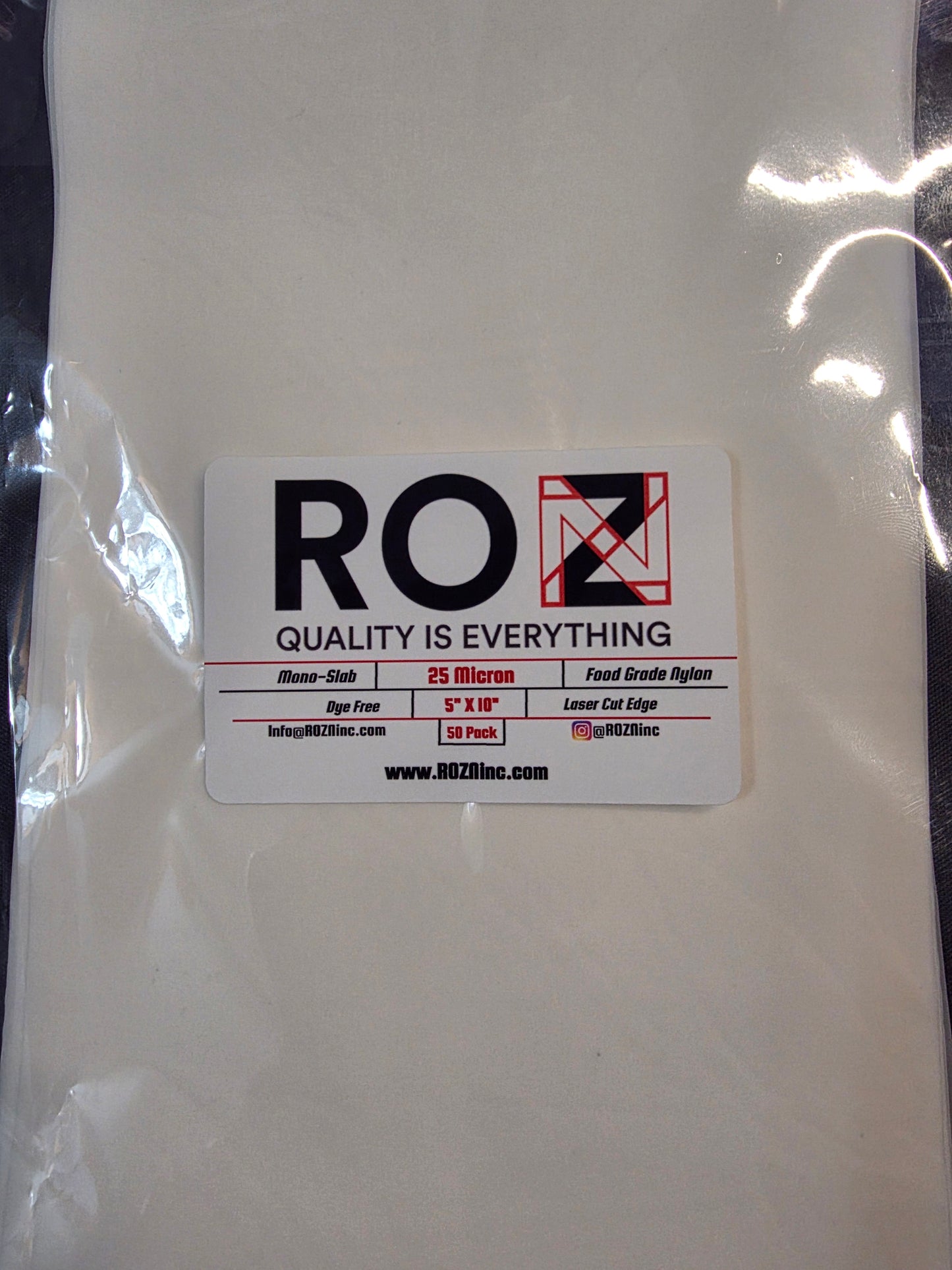 10" x 10" | FLAT SHEET | High-Quality Nylon Mesh | 5 and 25 Micron Size | ROZN Inc.