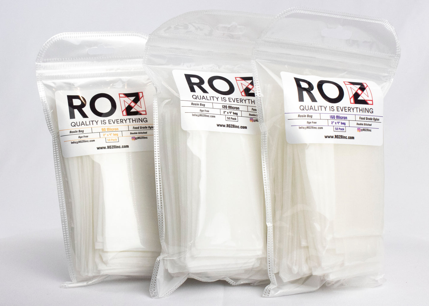 4" x 12" | Filter Bags | High-Quality Nylon Mesh | 25 Micron Size | ROZN Inc.