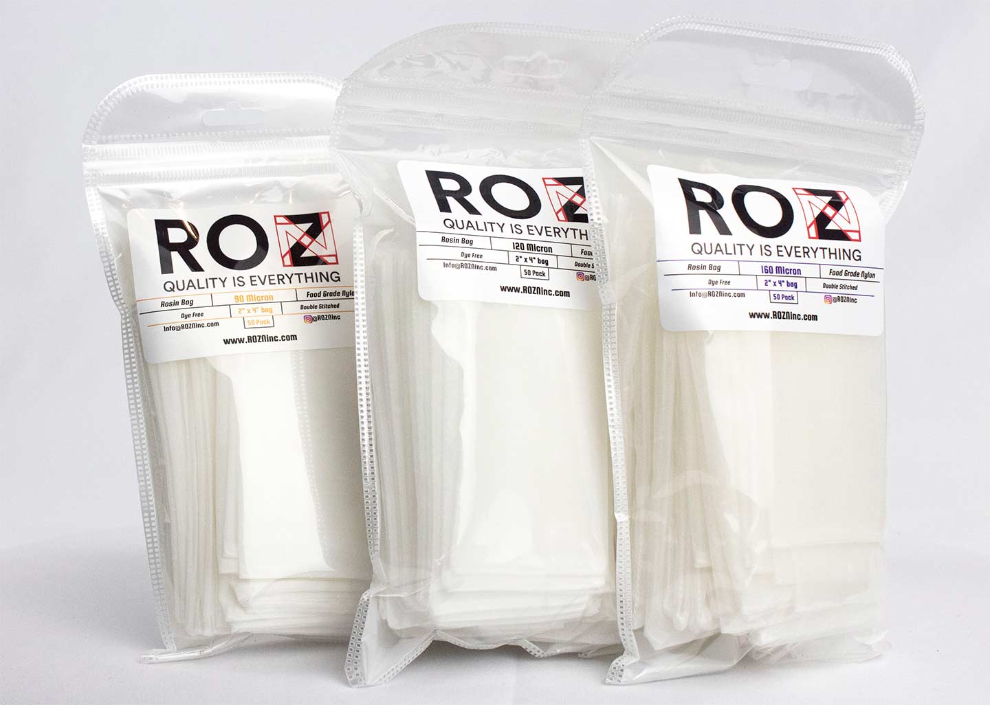 Rosin Press Bags - 160 micron - 2 x 4.5